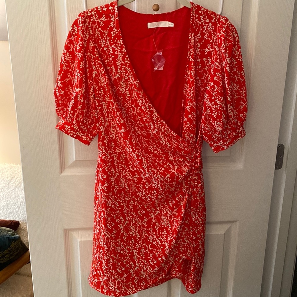Lush puff sleeve wrap mini dress. XS, fits true to size. Never worn.